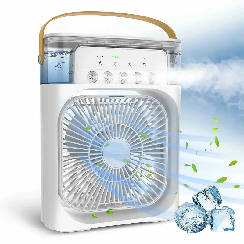 Aire acondicionado portátil 3 en 1 Enfriador evaporativo, mini ventilador con nebulizador y humidificador