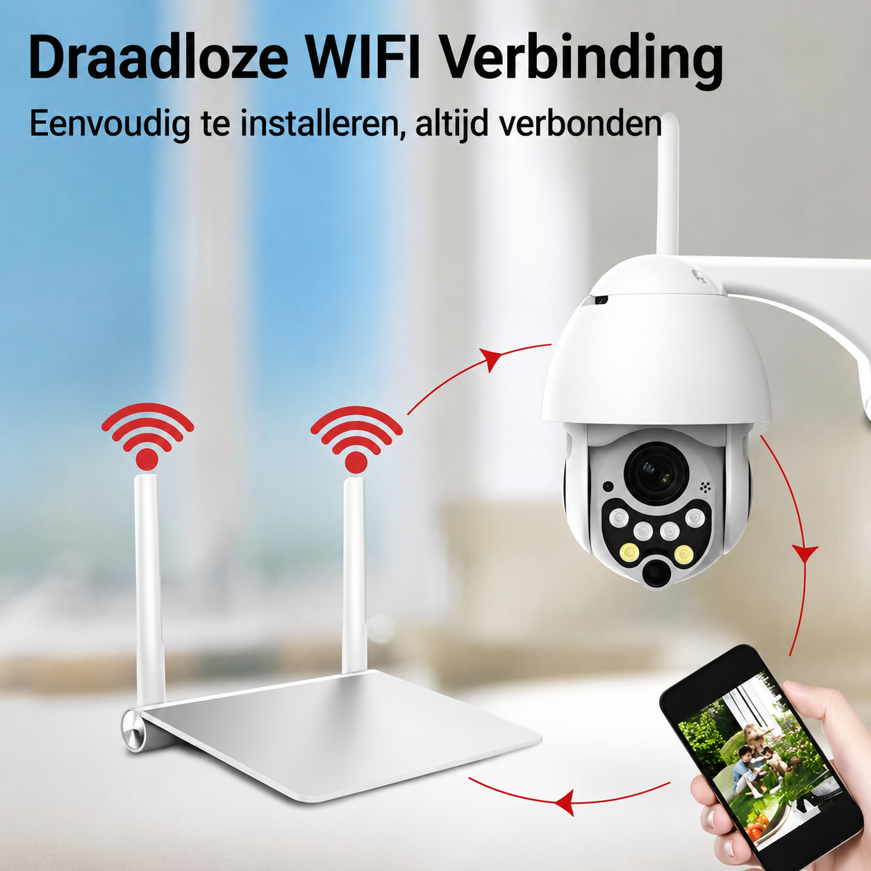 Camora™ Draadloze WiFi Beveiligingscamera voor Buiten | 1080P HD