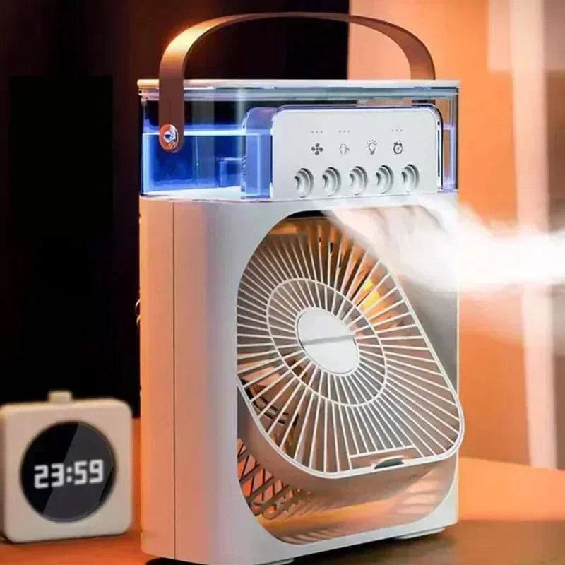 Aire acondicionado portátil 3 en 1 Enfriador evaporativo, mini ventilador con nebulizador y humidificador